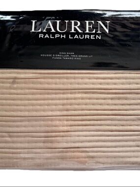 Lauren Ralph Lauren Pillow Sham Tan Spencer Matelasse One King Textured 20x36”